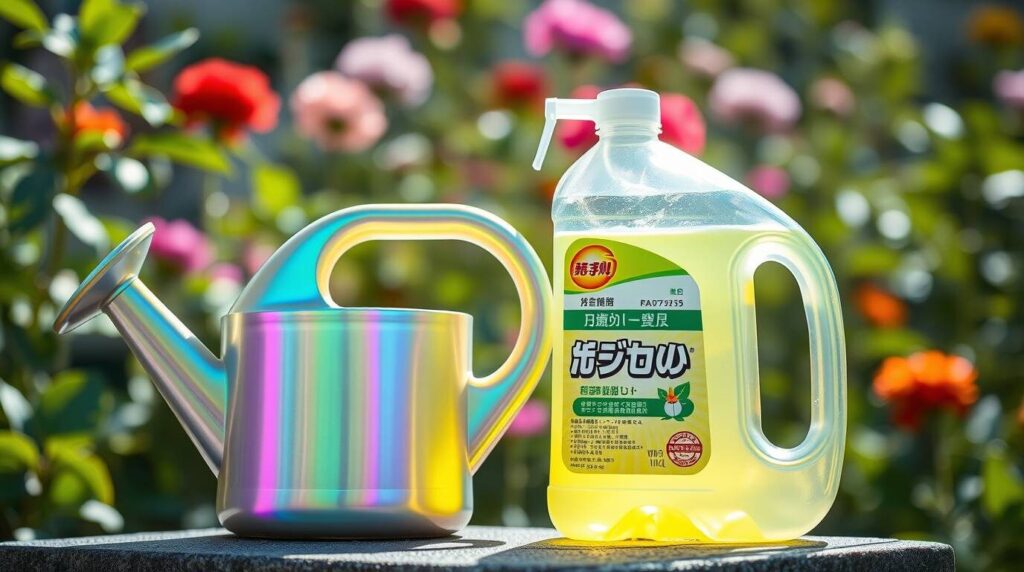 100均じょうろは4Lサイズが広範囲散布に最適