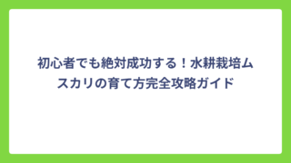 初心者でも絶対成功する！水耕栽培ムスカリの育て方完全攻略ガイド