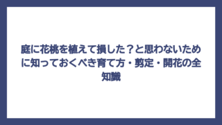 庭に花桃を植えて損した？と思わないために知っておくべき育て方・剪定・開花の全知識