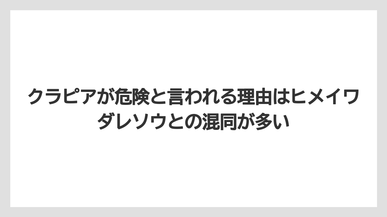 【バラ】【栽培】【農業】クラピアが危険と言われる理由はヒメイワダレソウとの混同が多い