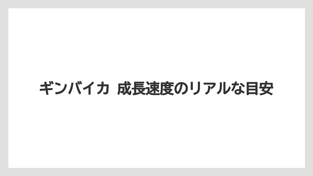 ギンバイカ 成長速度のリアルな目安