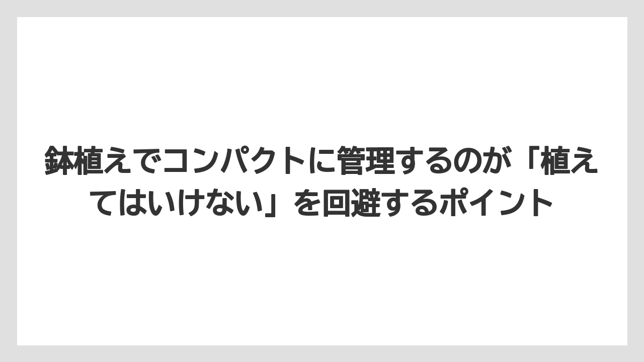 【レモン】【栽培】【農業】鉢植えでコンパクトに管理するのが「植えてはいけない」を回避するポイント