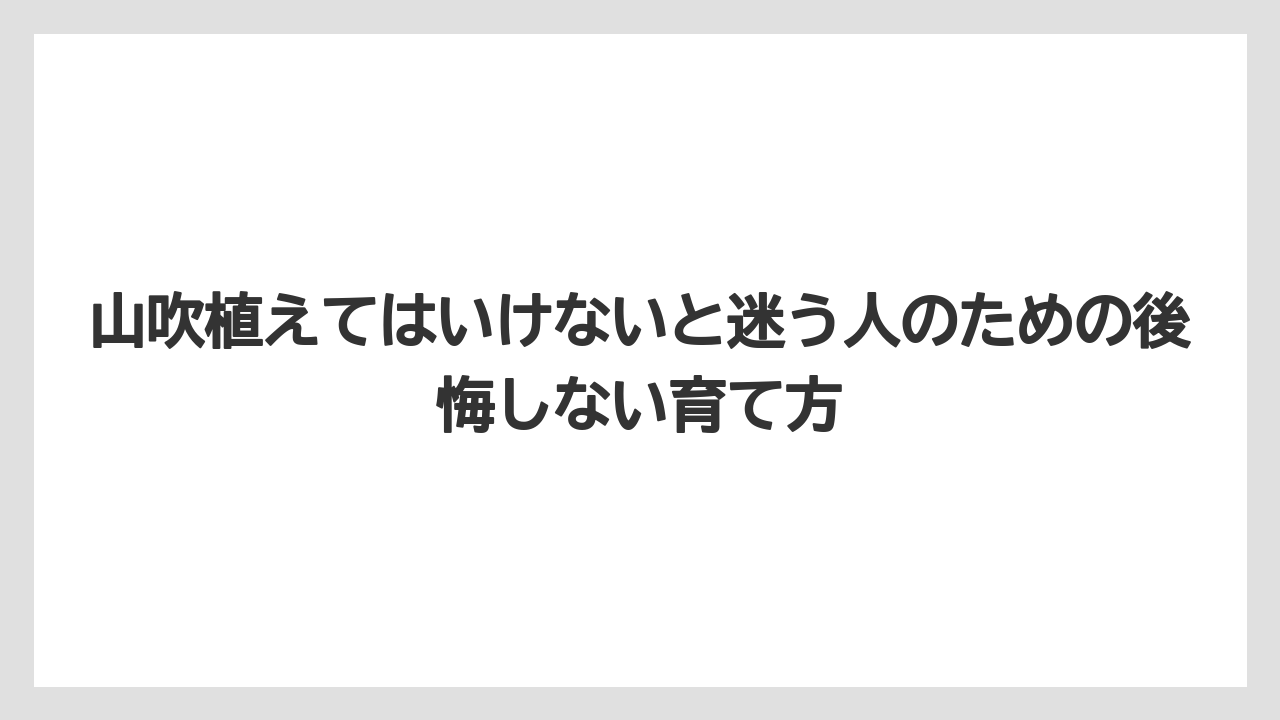 【栽培】【農園】【農業】害虫や落ち葉よりも手入れの継続が負担になりやすい