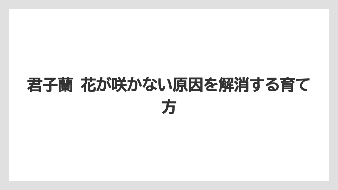 【栽培】【農園】【農業】肥料の偏りと水のやりすぎは葉ばかり茂る原因になりやすい