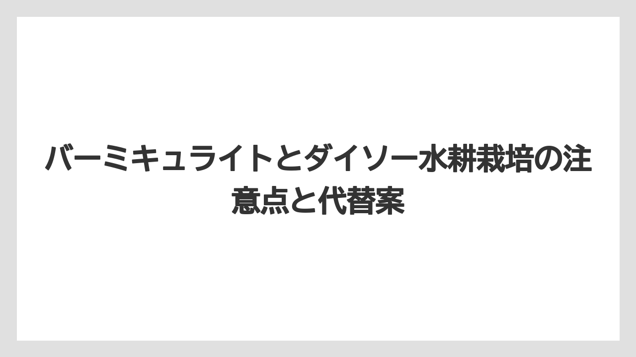 【100均】【しそ】【バーミキュライト】【栽培】【水耕栽培】ダイソーのバーミキュライトは容量や在庫を確認してから買うと失敗しにくい