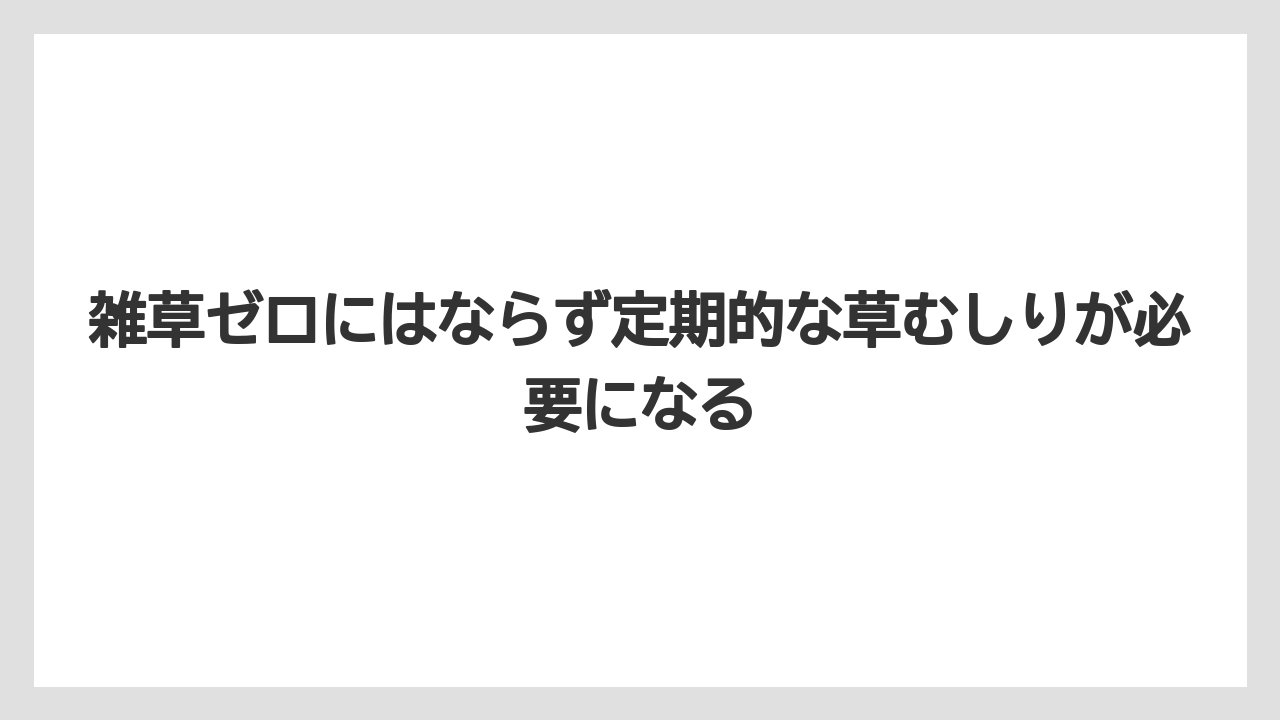 【バラ】【栽培】【農業】雑草ゼロにはならず定期的な草むしりが必要になる