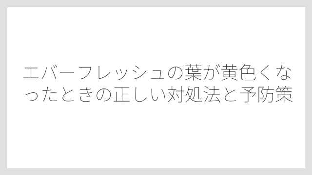 環境の急激な変化がストレスとなって落葉を引き起こすことがある