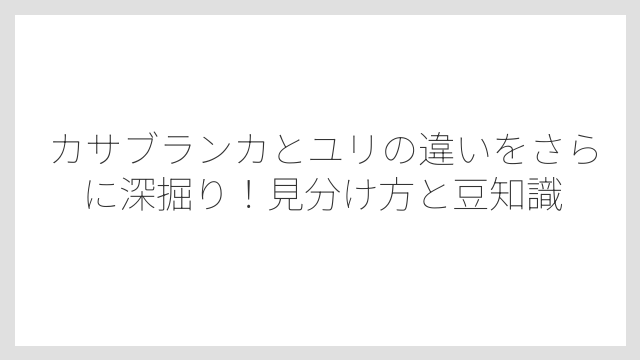 花びらの内側に注目！斑点なし・突起ありがカサブランカの証