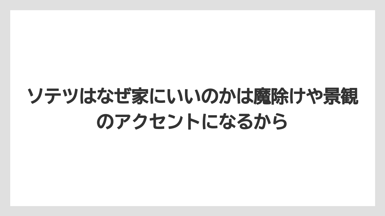 【アガベ】【バラ】【栽培】【猫】ソテツはなぜ家にいいのかは魔除けや景観のアクセントになるから