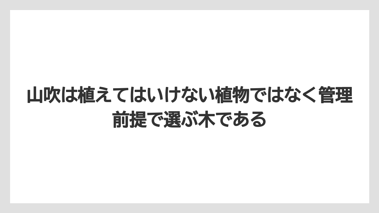 【栽培】【農園】【農業】山吹は植えてはいけない植物ではなく管理前提で選ぶ木である