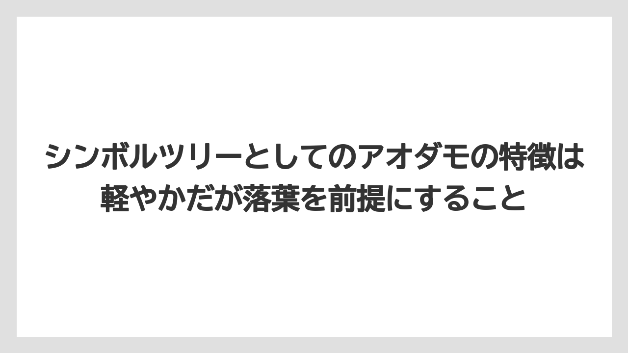 【フェイジョア】【後悔】【栽培】【植え】シンボルツリーとしてのアオダモの特徴は軽やかだが落葉を前提にすること