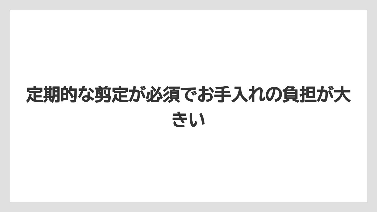 【支柱】【栽培】【農業】定期的な剪定が必須でお手入れの負担が大きい