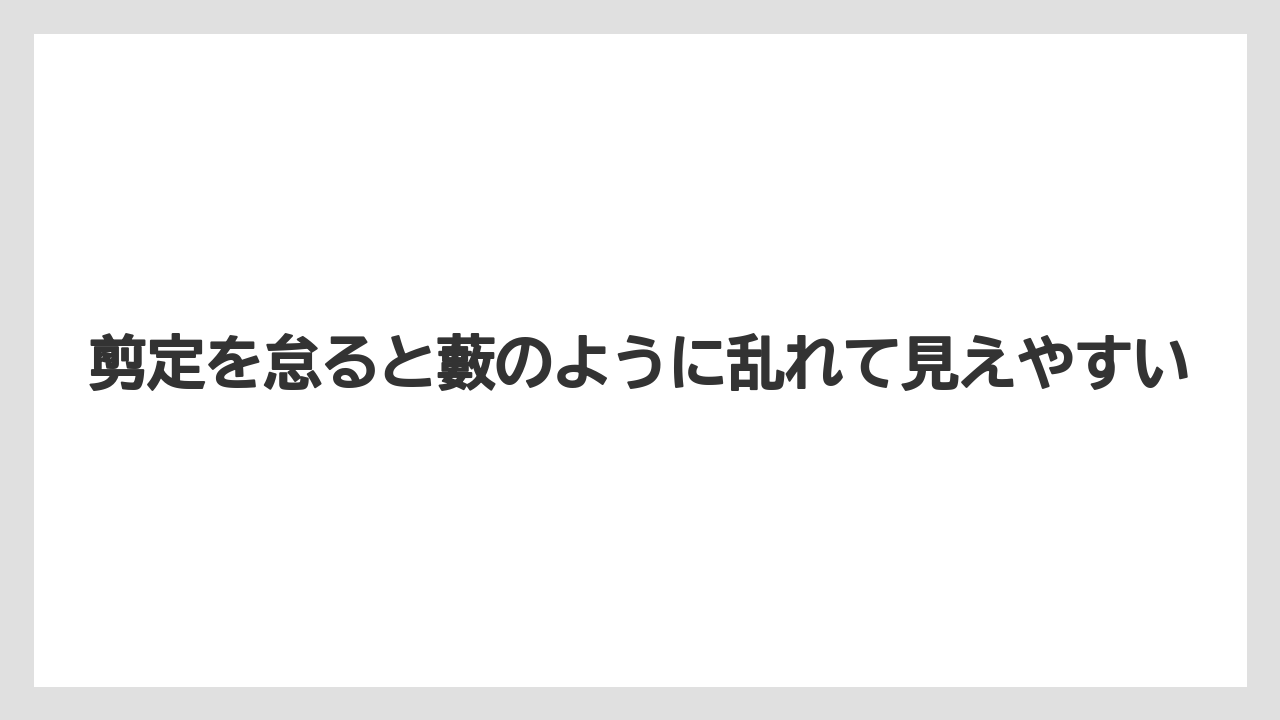 【栽培】【農園】【農業】剪定を怠ると藪のように乱れて見えやすい