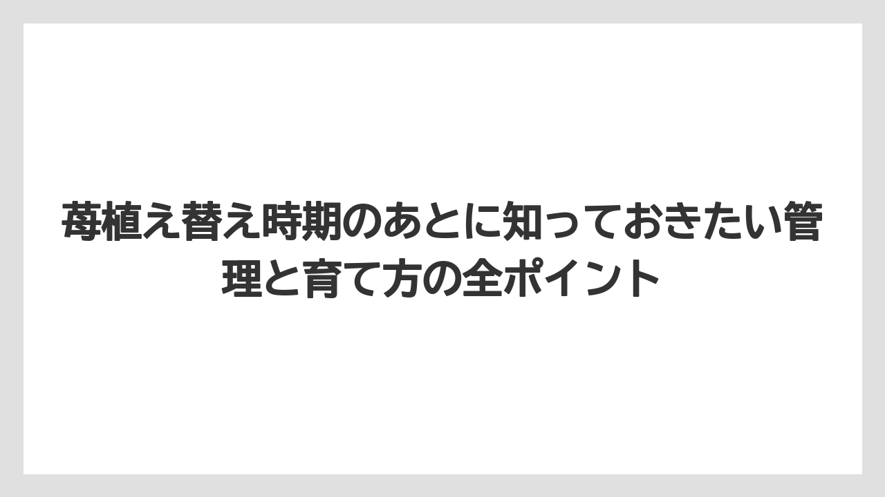 【栽培】【植え】【農業】植え替えに適したプランターと土の選び方