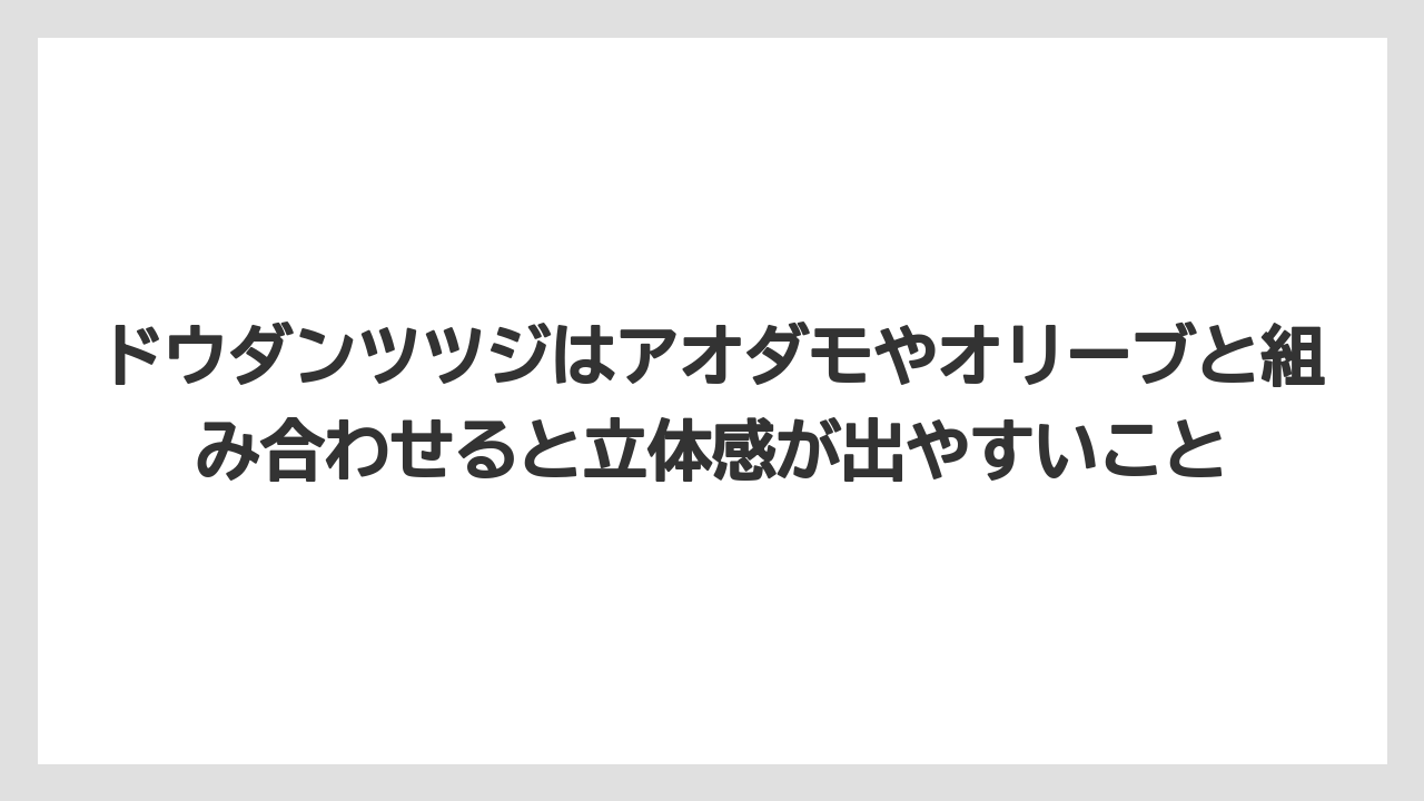 【栽培】【農園】【農業】ドウダンツツジはアオダモやオリーブと組み合わせると立体感が出やすいこと