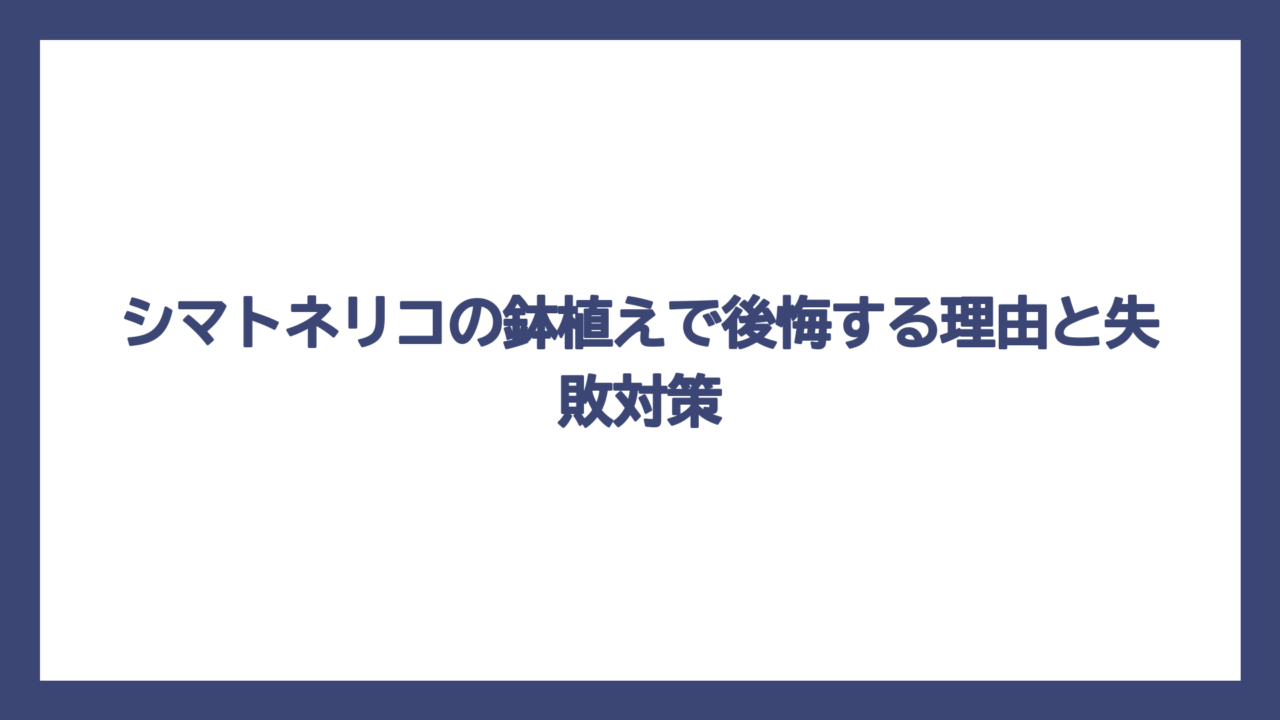 シマトネリコの鉢植えで後悔する理由と失敗対策