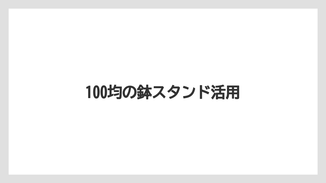 【100均】【サボテン】【プランター】【木】【鉢】100均の鉢スタンド活用