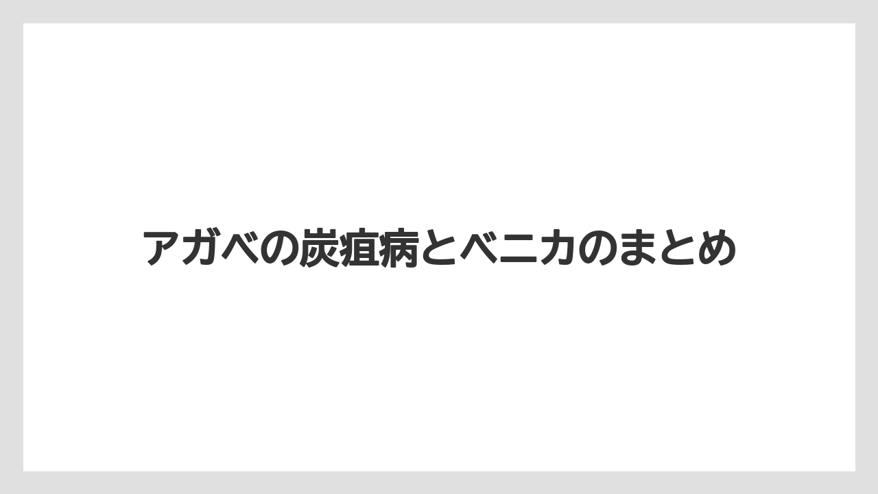 【うどんこ】【アガベ】【ベニカ】【ベニカX】【水やり】アガベの炭疽病とベニカのまとめ
