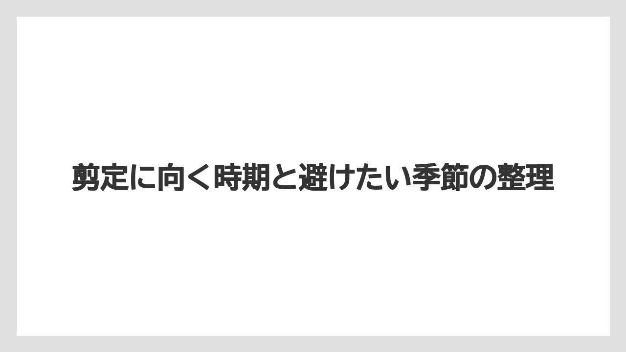【バラ】【パキラ】【支柱】【栽培】剪定に向く時期と避けたい季節の整理