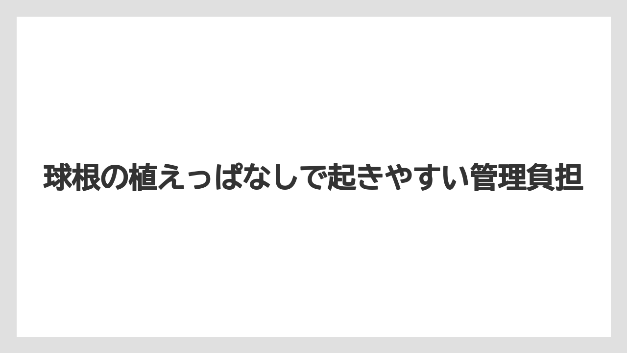 【栽培】【猫】【農業】球根の植えっぱなしで起きやすい管理負担