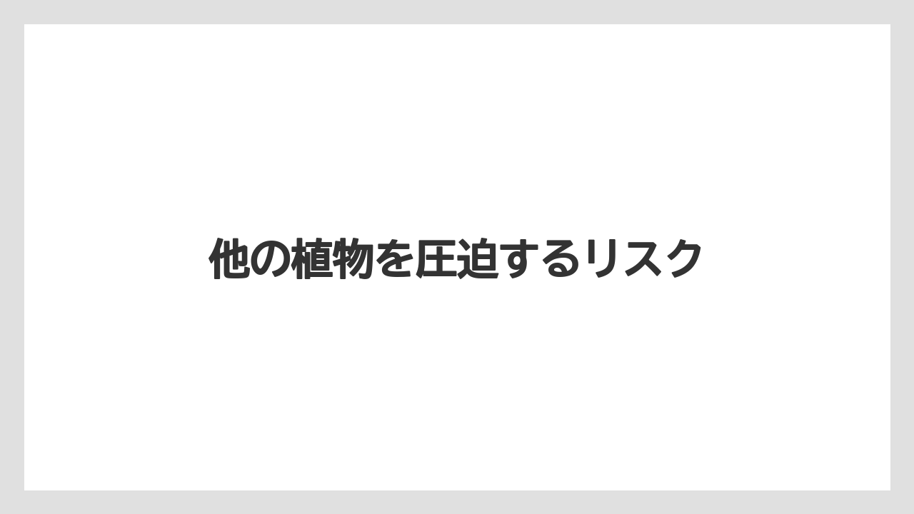 【いけない】【プランター】【植え】【水やり】【育て方】他の植物を圧迫するリスク