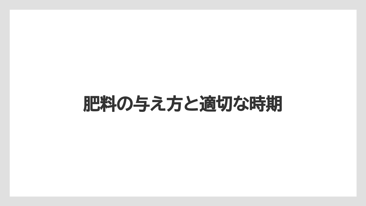 【栽培】【育て方】【胡蝶蘭】【花】肥料の与え方と適切な時期
