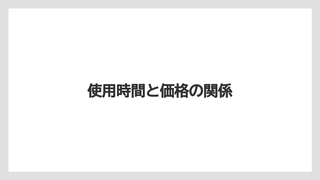 【トラクター】【栽培】【農業】使用時間と価格の関係