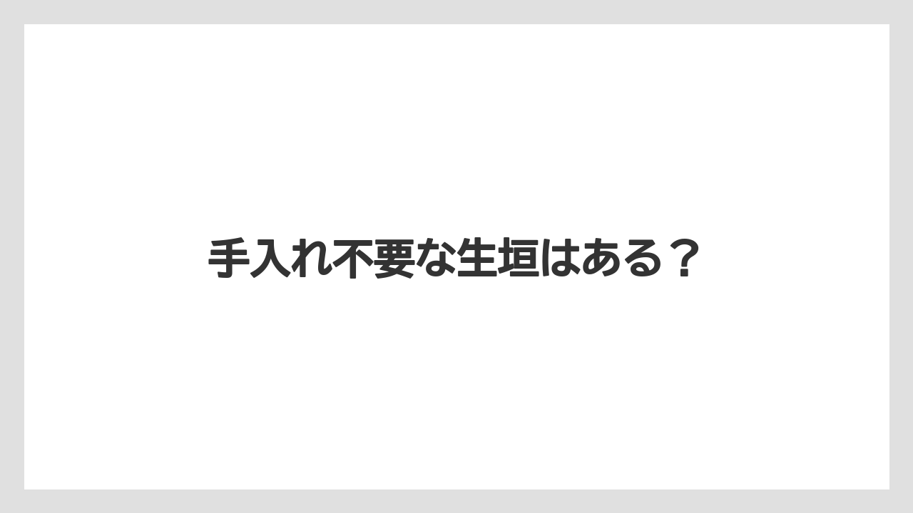 【デメリット】【レッドロビン】【剪定】【害虫】【水やり】手入れ不要な生垣はある？