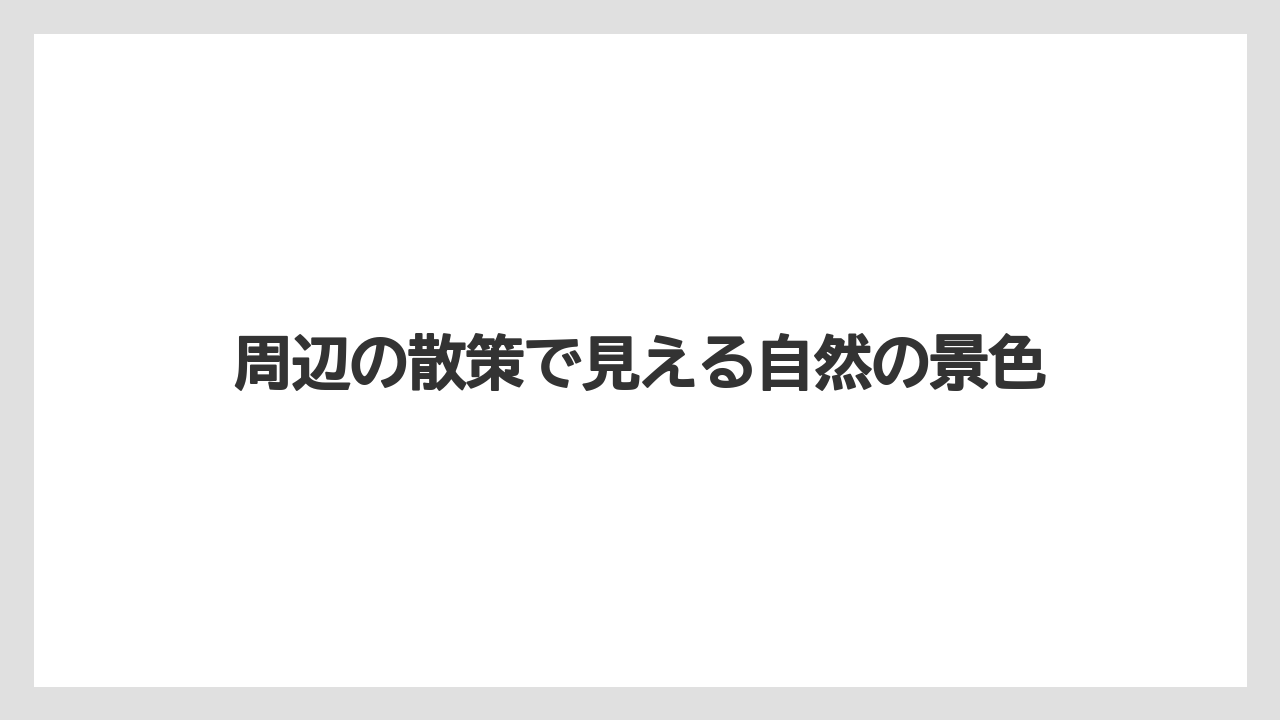【栽培】【農園】【農業】周辺の散策で見える自然の景色