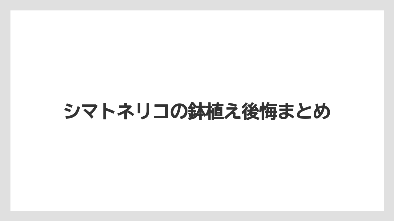 【シマトネリコ】【デメリット】【後悔】【植え】【鉢】シマトネリコの鉢植え後悔まとめ